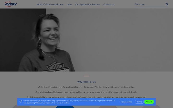 Screenshot of avery-careers.com