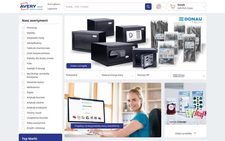 Screenshot of avery-sklep.pl