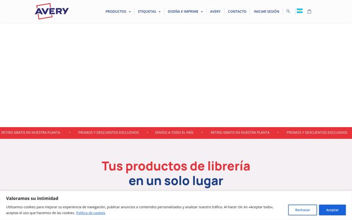 Screenshot of avery.com.ar