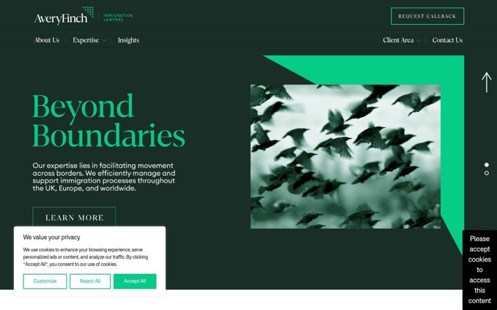 Screenshot ta' averyfinch.co.uk