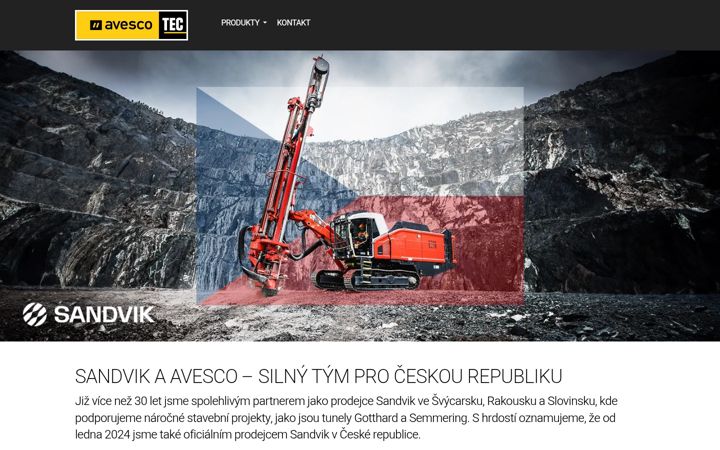 Screenshot of avesco.cz