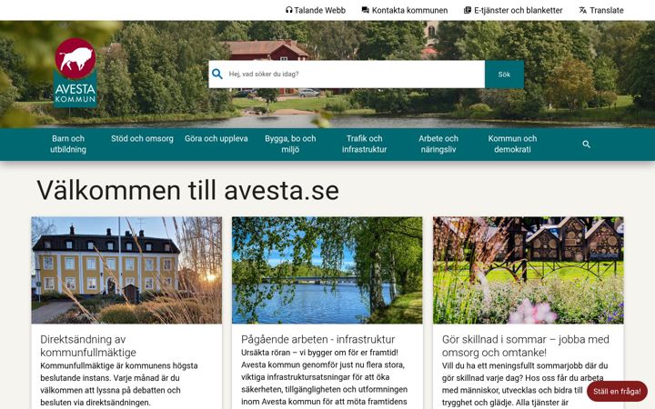 Screenshot of avesta.se