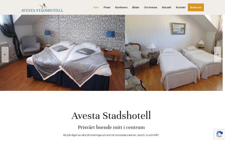 Screenshot of avestastadshotell.se