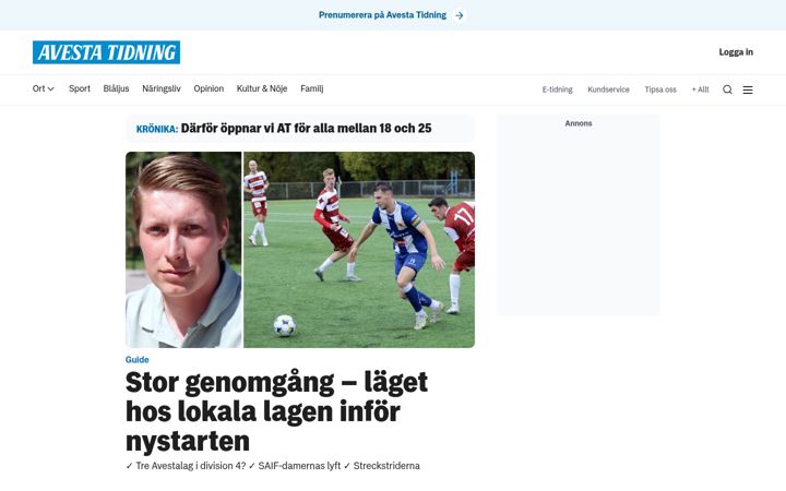 Screenshot of avestatidning.com