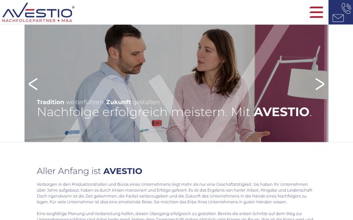 Screenshot του avestio.de