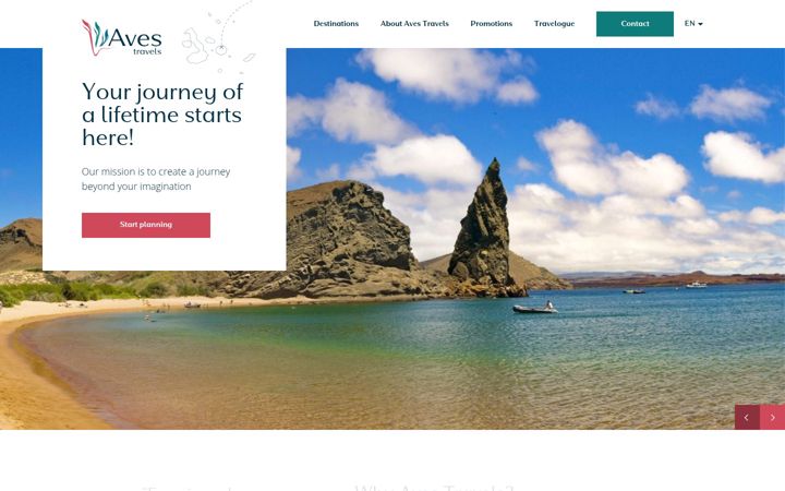 Screenshot of avestravels.com