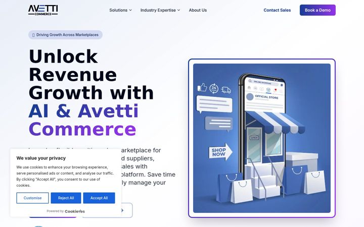 Screenshot of avetticommerce.com