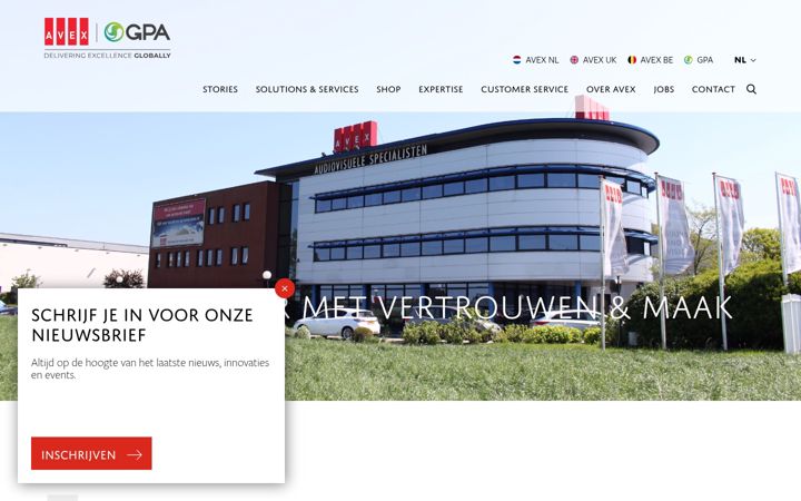 Screenshot of avex-int.com