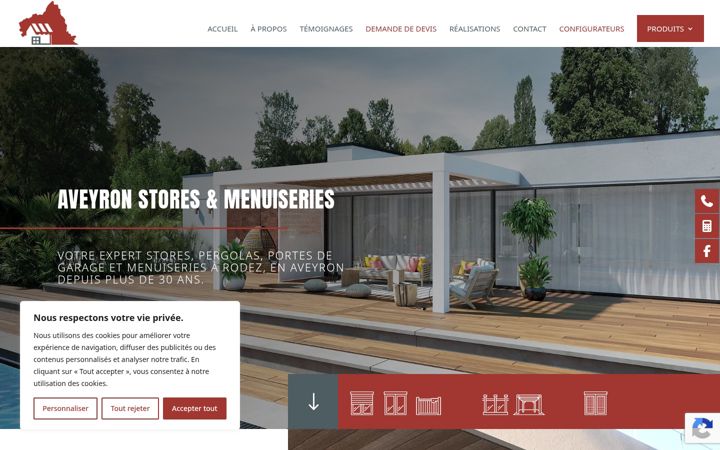 Screenshot of aveyron-stores.fr