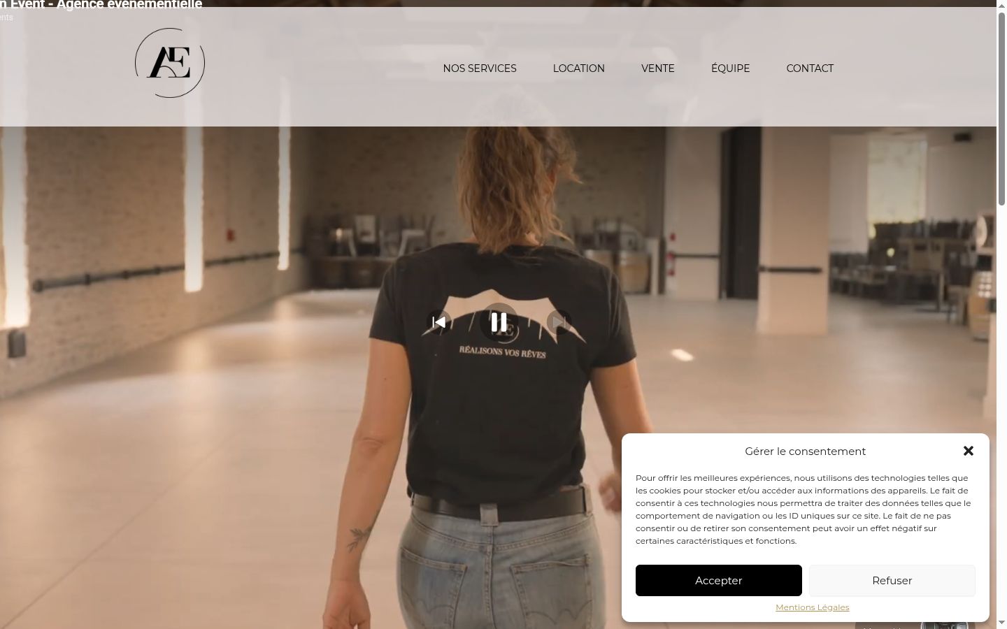 Screenshot des Einwilligungsbanners vor jeglicher Interaktion