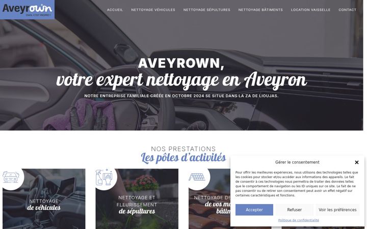 Screenshot of aveyrown.fr