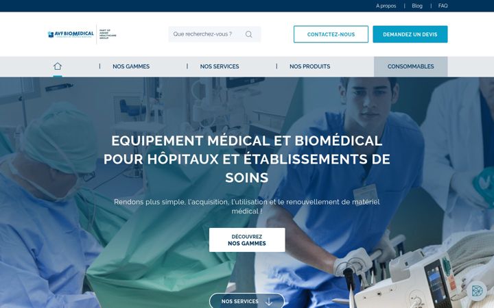 Screenshot of avf-biomedical.com