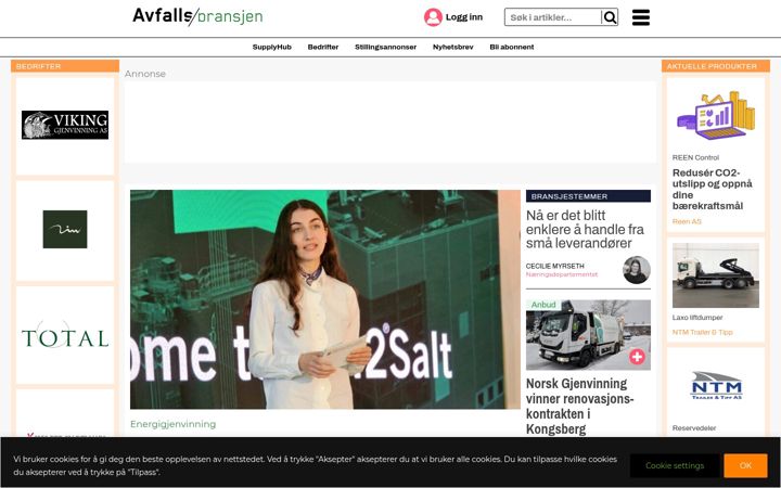 Screenshot of avfallsbransjen.no