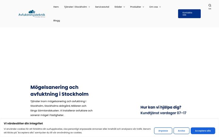 Screenshot of avfuktningsteknik.se
