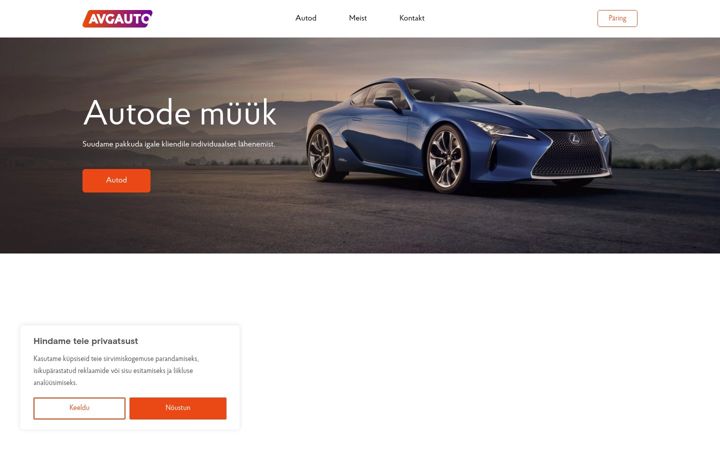 Screenshot of avgauto.ee