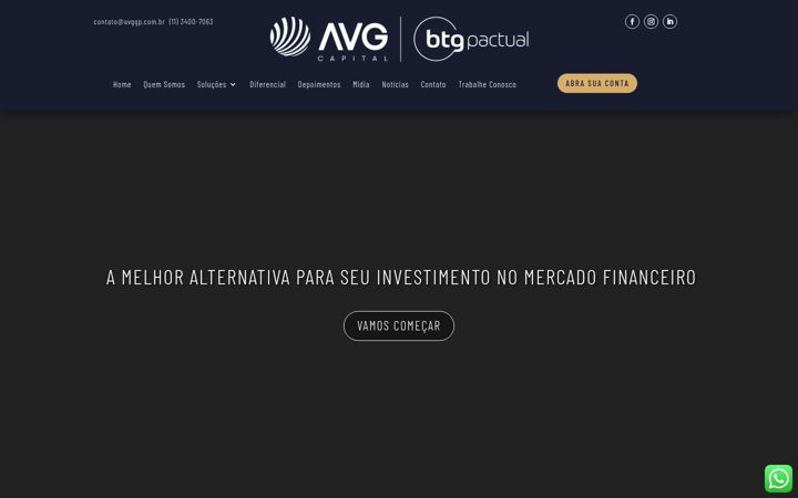 Snimka zaslona za avgcapital.com.br