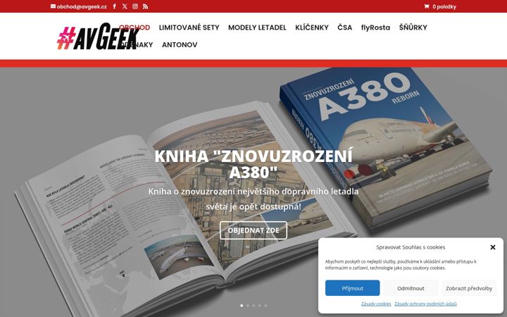 Screenshot of avgeek.cz