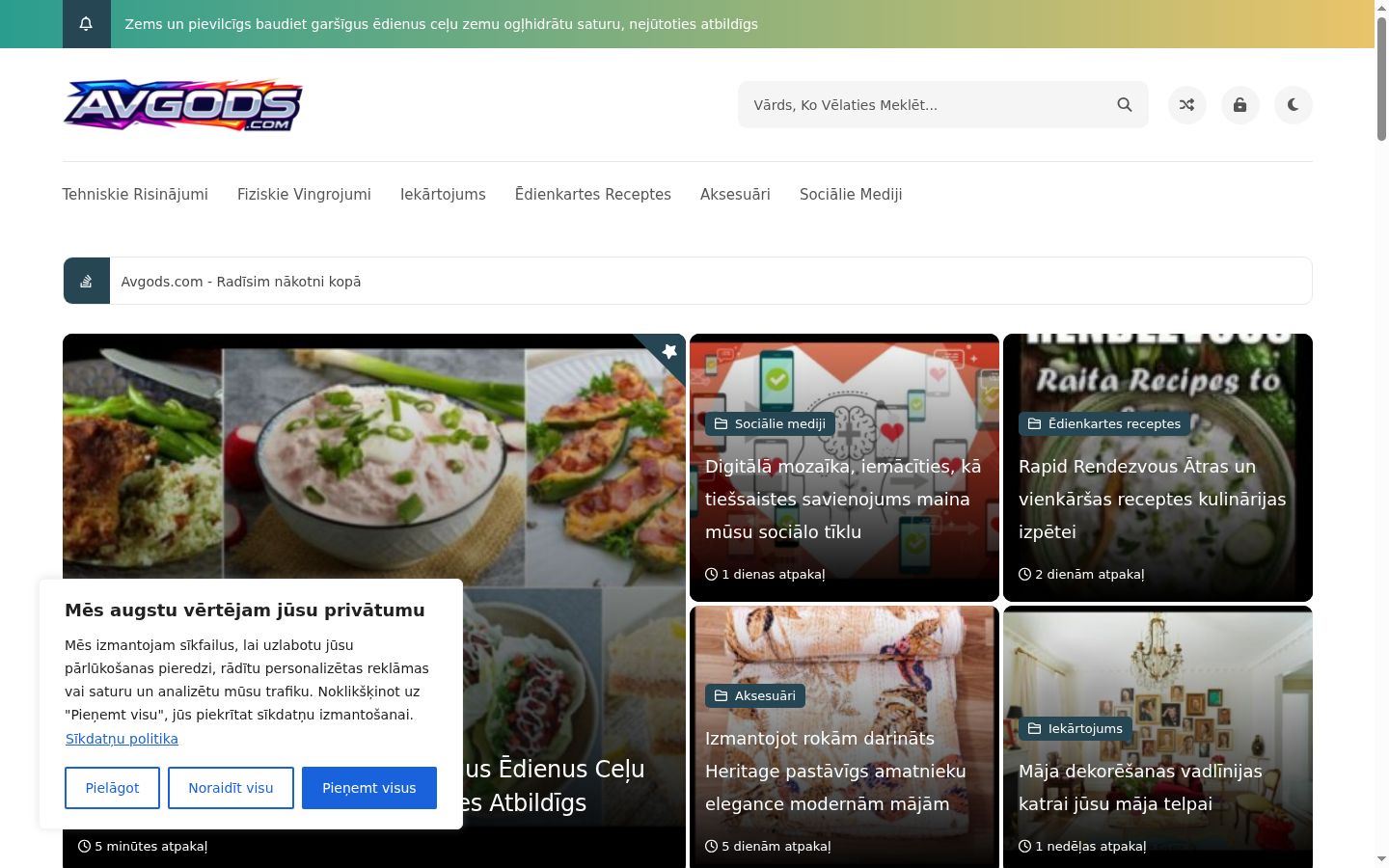 Snímka obrazovky banera súhlasu zobrazeného pred akoukoľvek interakciou