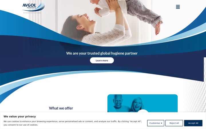 Screenshot of avgol.com