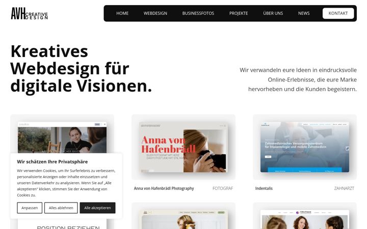 Screenshot of avh-creative.de