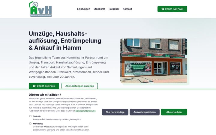 Screenshot of avh-hamm.de