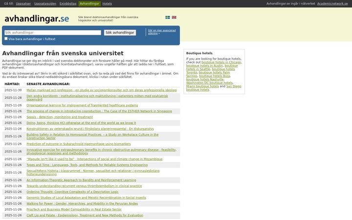 Screenshot of avhandlingar.se