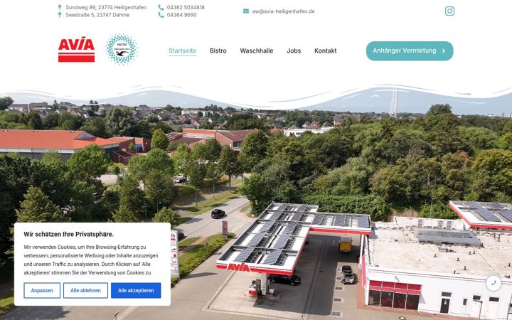 Screenshot of avia-heiligenhafen.de