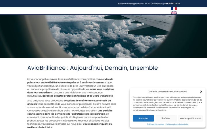Screenshot of aviabrilliance.ch