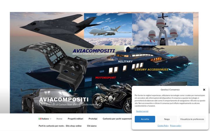 Screenshot of aviacompositi.it