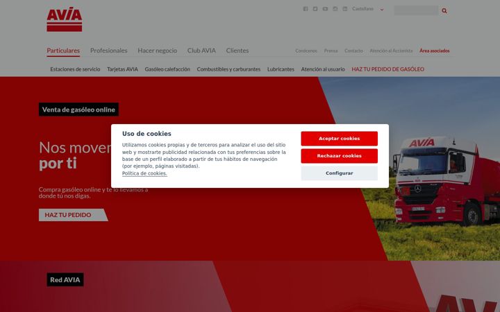 Screenshot of aviaenergias.es