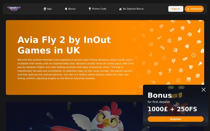 Screenshot of aviafly2slot.casino
