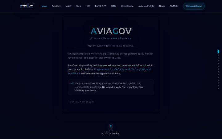 Screenshot of aviagov.aero