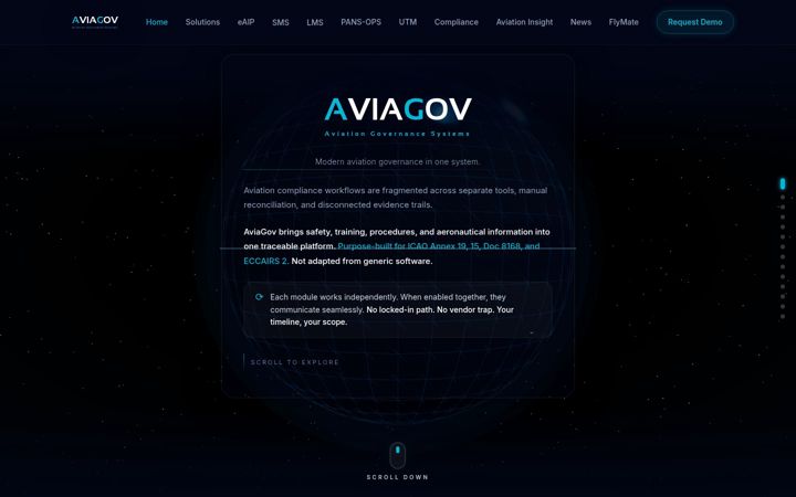 Screenshot of aviagov.com
