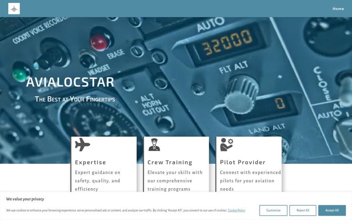 Screenshot of avialocstar.aero