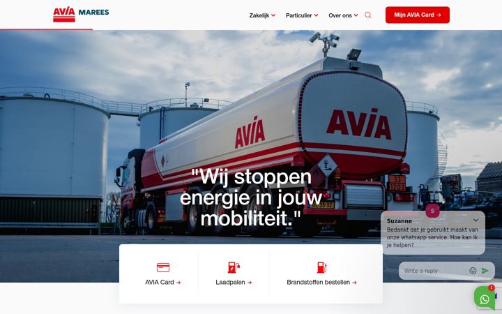 Screenshot of aviamarees.nl