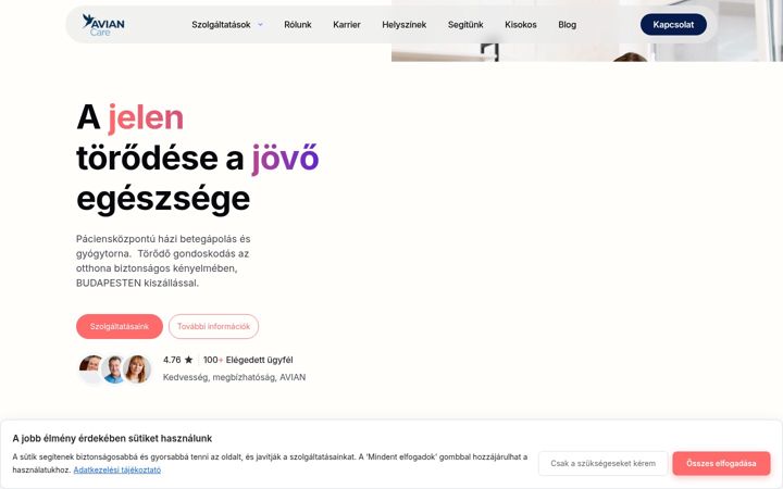 Screenshot of aviancare.hu