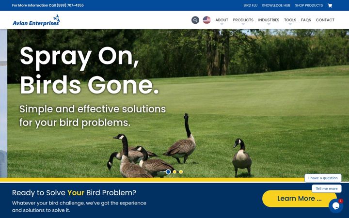 Screenshot of aviancontrol.com