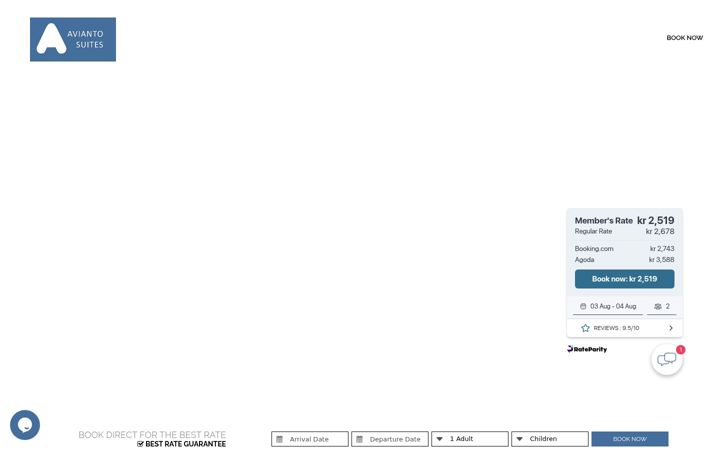 Screenshot of aviantosuites.com