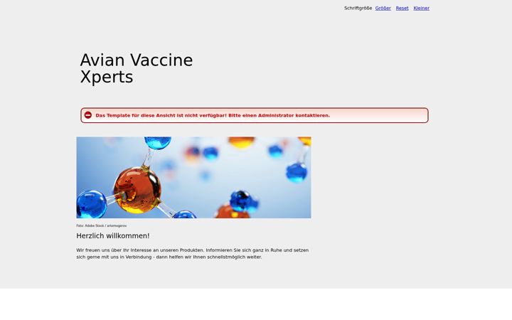 Screenshot of avianvaccinexperts.de