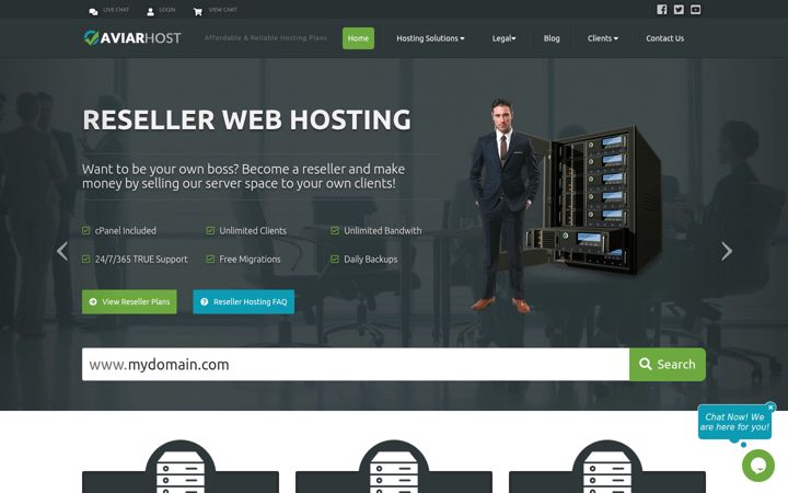 Screenshot of aviarhost.com