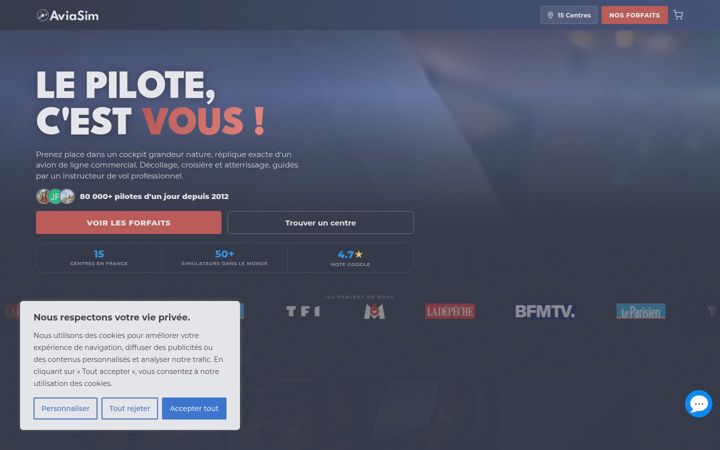 Screenshot of aviasim.fr