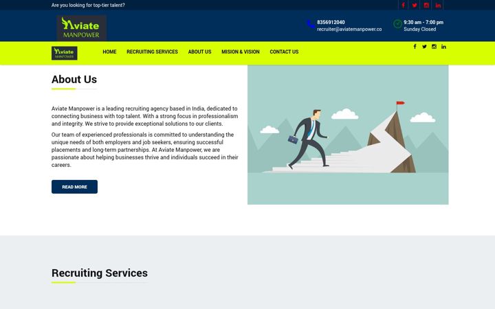Screenshot of aviatemanpower.co