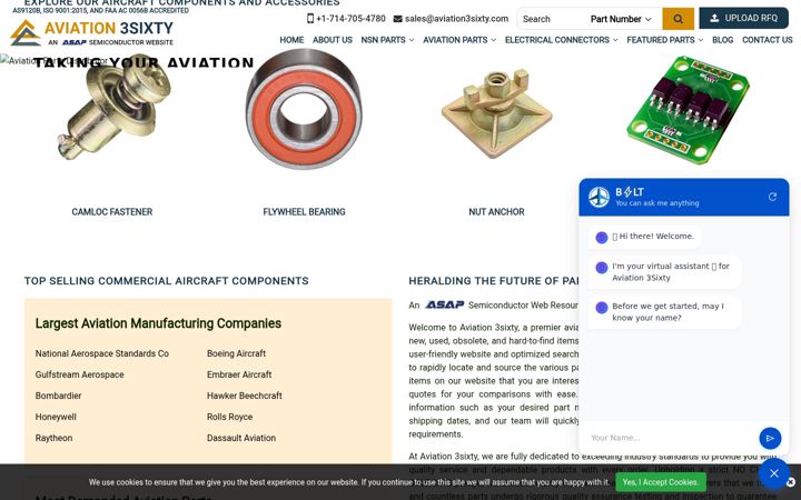 Screenshot of aviation3sixty.com