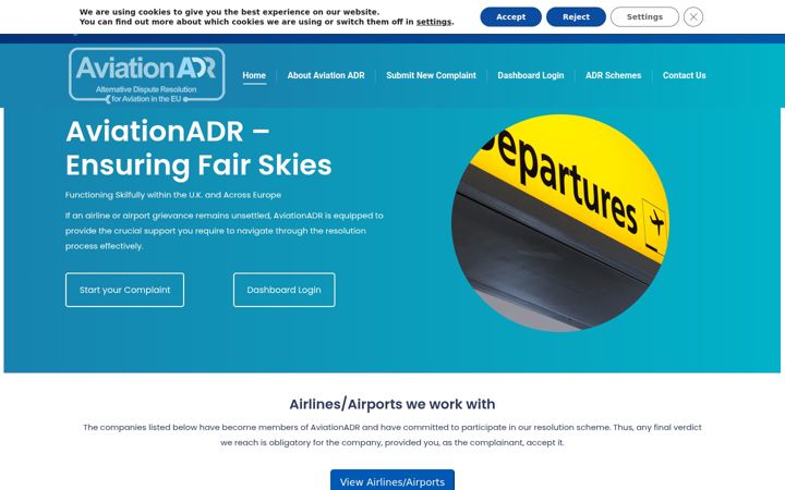 Screenshot of aviationadr.eu
