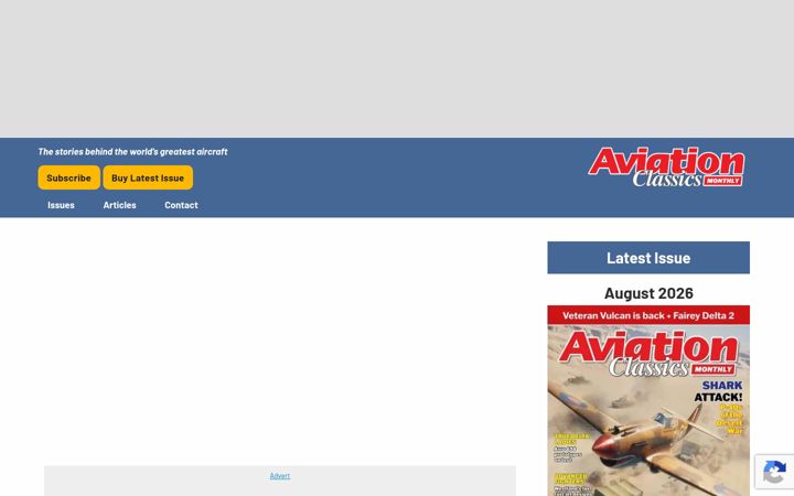 Screenshot of aviationclassics.co.uk