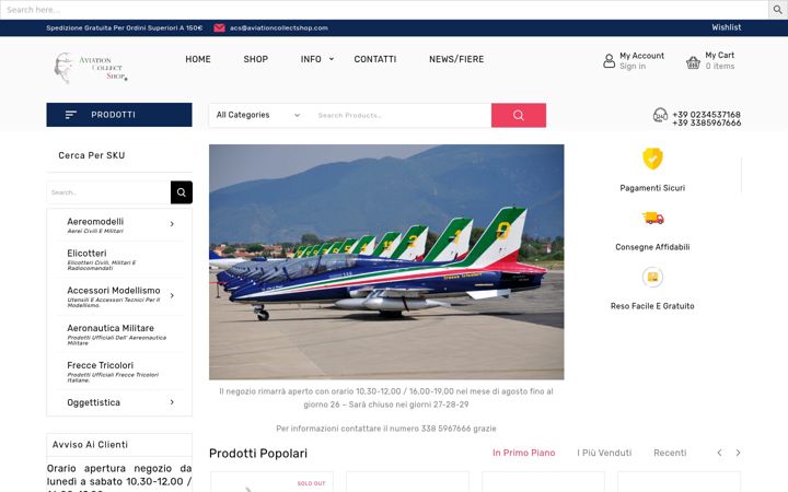 Screenshot of aviationcollectshop.com