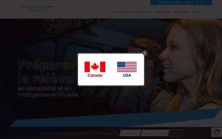Screenshot of aviationconnection.org