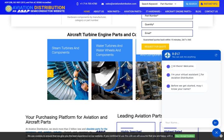 Zrzut ekranu aviationdistribution.com