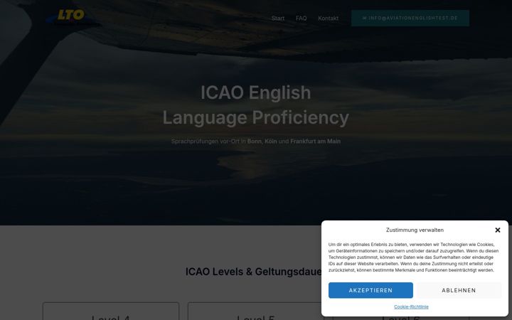 Screenshot of aviationenglishtest.de