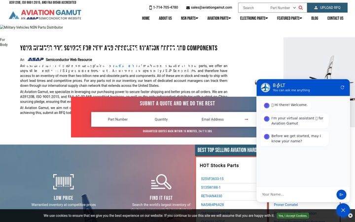 Screenshot of aviationgamut.com